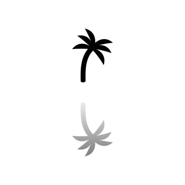 Palm Black Symbol White Background Simple Illustration Flat Vector Icon — Stock Vector