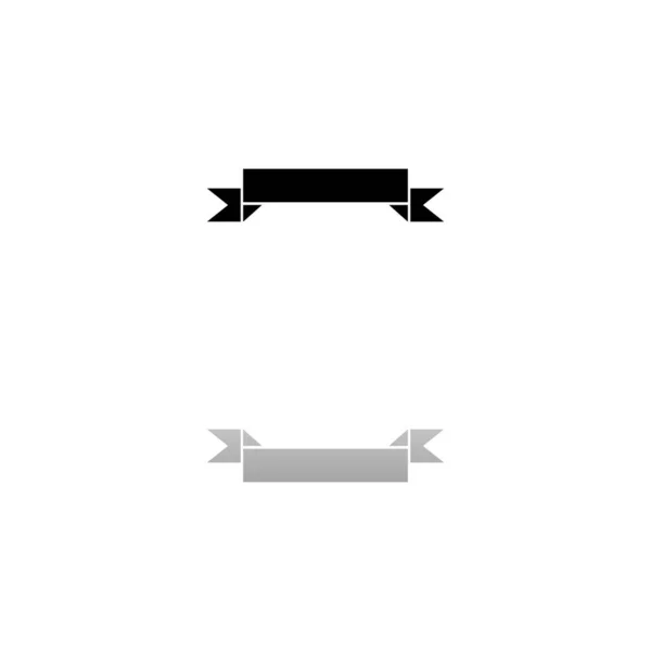 Лента Черный Символ Белом Фоне Простая Иллюстрация Плоская Векторная Икона — стоковый вектор