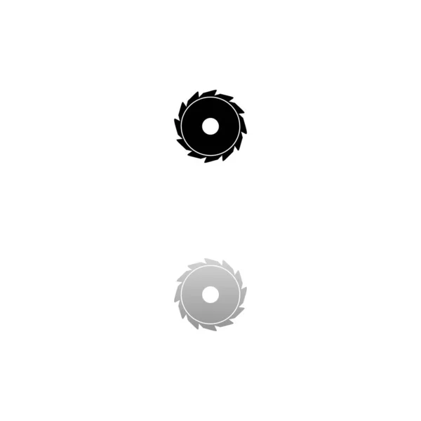 Industriële Zaag Zwart Symbool Witte Achtergrond Eenvoudige Illustratie Vlakke Vectoricoon — Stockvector