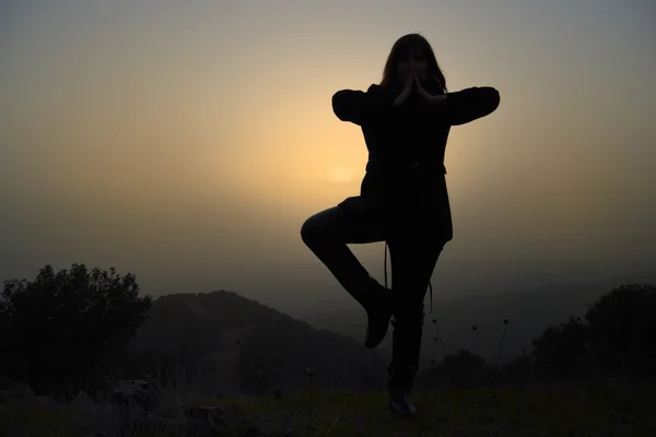 Sunset on the mountain — Stock Photo, Image