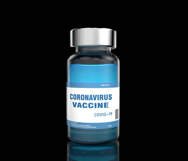 Flacon Met Coronavirus Vaccin Covid 2019 Ncov Sars Cov Vaccinatie — Stockfoto