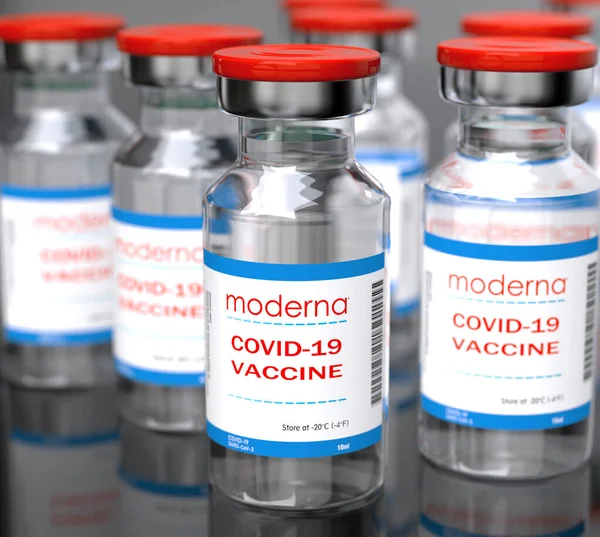 Stone Enero 2021 Moderna Inc Produce Vacuna Contra Virus Covid — Foto de Stock