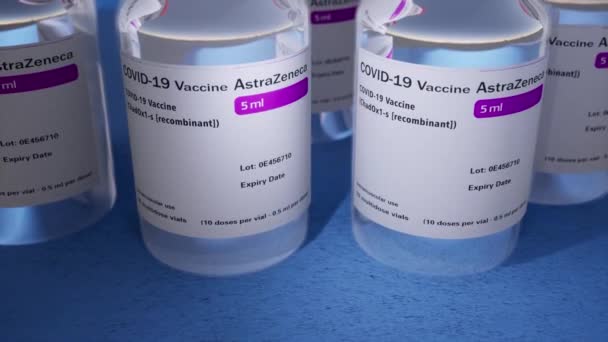 Royaume Uni Avril 2021 Astrazeneca Inc Produit Vaccin Contre Virus — Video