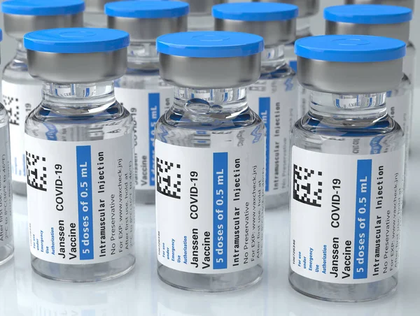Usa Kwietnia 2021 Janssen Wstrzymuje Przybycie Szczepionki Zaleceniu Jej Wycofania — Zdjęcie stockowe