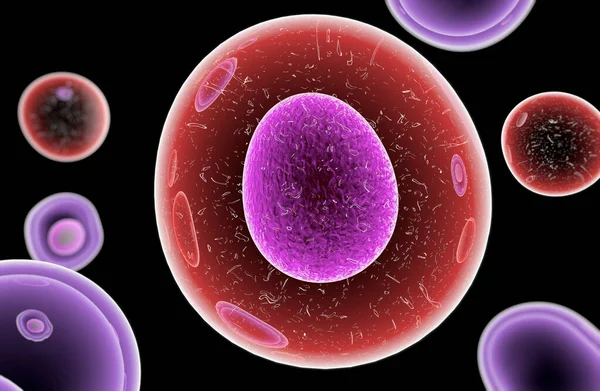 Organik Maddeleri Sindirebilen Işleyebilen Yok Edebilen Yapay Hücre Illüstrasyon — Stok fotoğraf