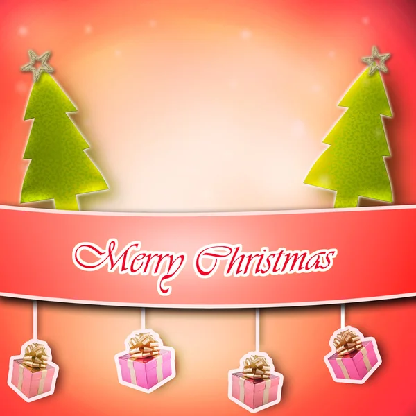 Vánoční stromek s dárky — Stock fotografie