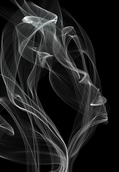 Face woman smoking — Stock Photo, Image