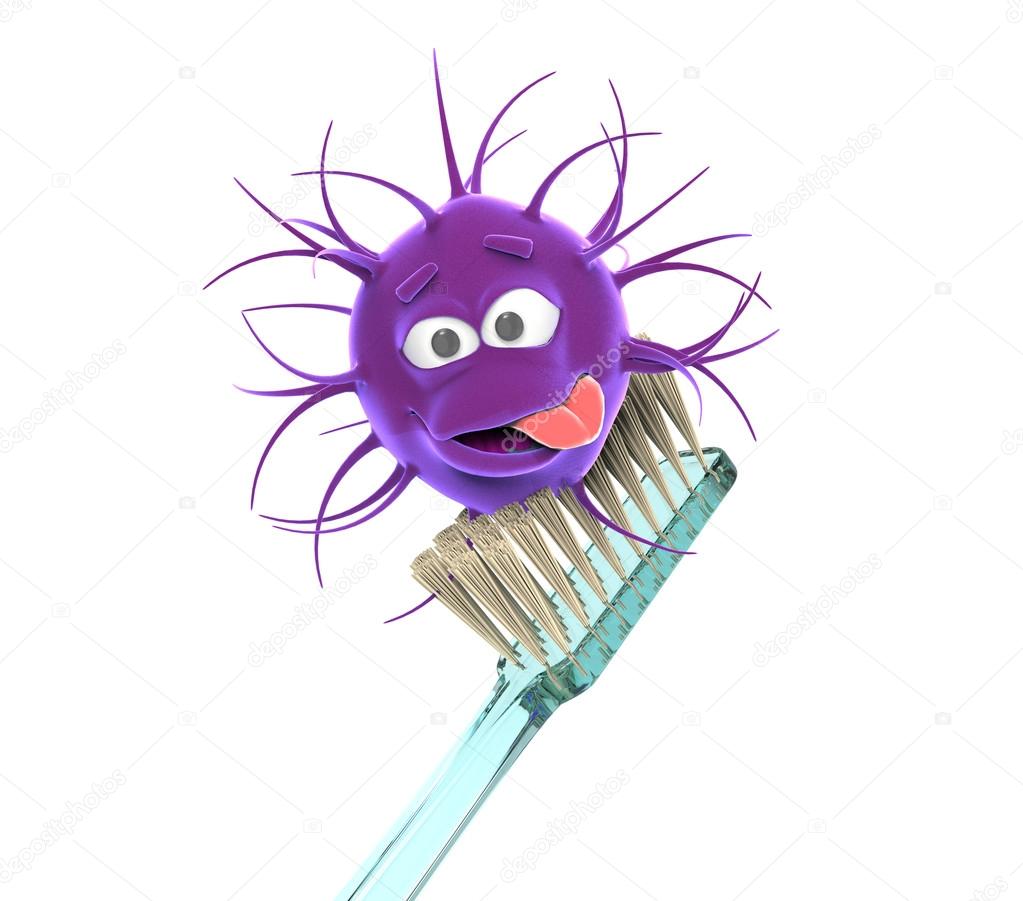 Toothbrush with bacteria Stock Photo by ©Giovanni_Cancemi 71247967