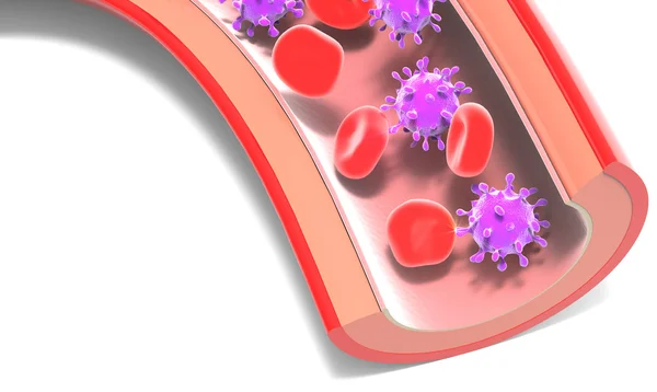 Red blood cells Virus — Stock Photo, Image