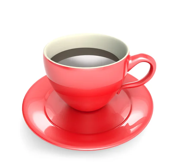 Rote Kaffeetasse — Stockfoto