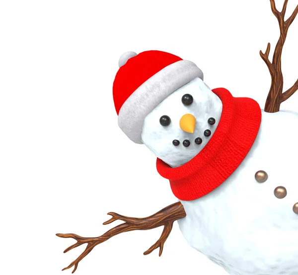 Christmas snowman cute — Stock Photo, Image