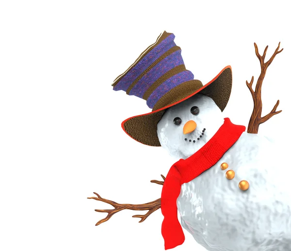 Рождественский снеговик — стоковое фото
