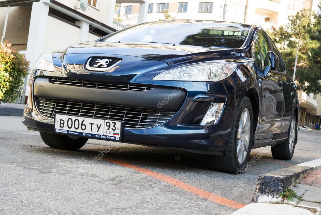 SOCHI, RUSSIA - APRIL 29, 2016: Peugeot 307 parked in the streets of Sochi. Peugeot is among the best-selling french automobiles in the world.