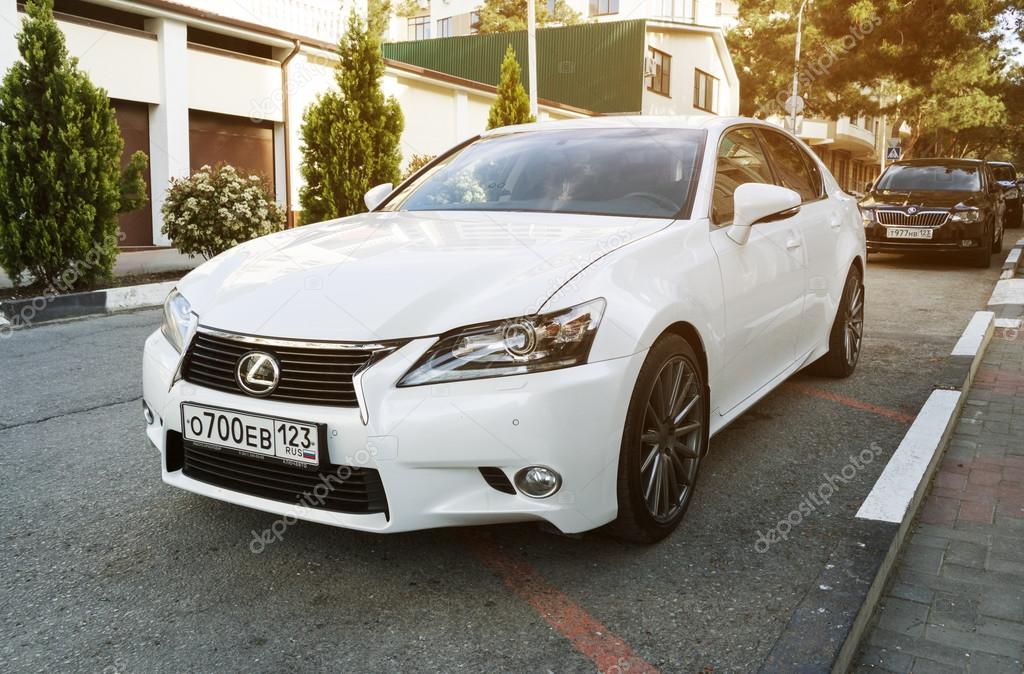 SOCHI, RUSSIA - APRIL 29, 2016: Lexus IS 250 parked on the streets of Sochi. Lexusi is among the best-selling luxury japanese automobiles in the world.