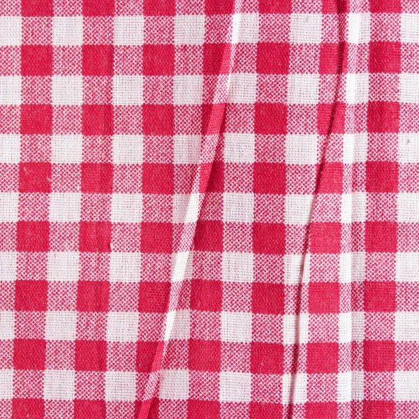 Texture of a red and white checkered picnic blanket. — Stock Photo, Image