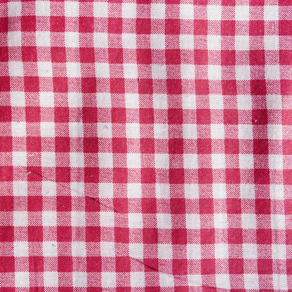 Texture d'une nappe à carreaux vintage rouge et blanc . — Photo