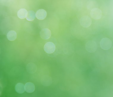 Yeşil bokeh arka plan, parıldıyor.