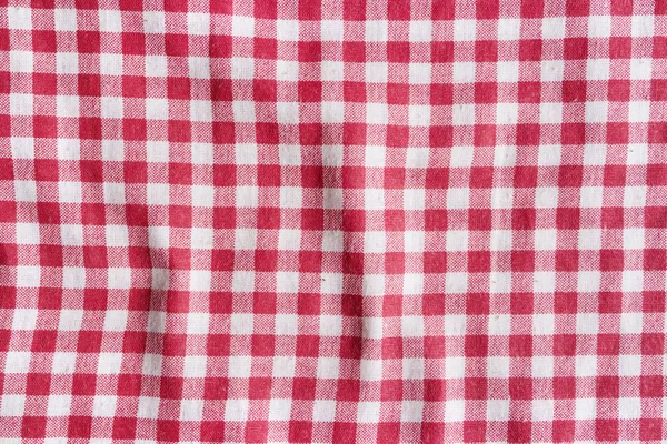 Vermelho linho checkered fundo . — Fotografia de Stock