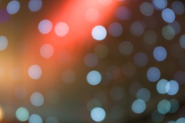 Soyut bir disko, renkli bokeh ışıkları.