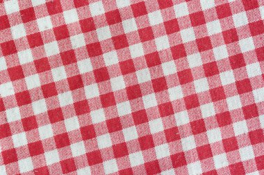Kırmızı piknik masa örtüsü arka plan.