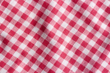 Kırmızı piknik masa örtüsü arka plan.