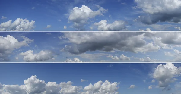Tre panorami del cielo . — Foto Stock