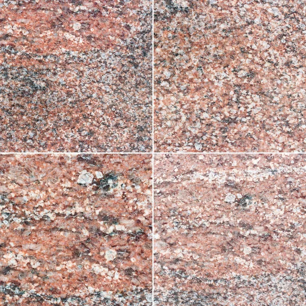 Cuatro imágenes de mármol rojo con patrón natural . —  Fotos de Stock