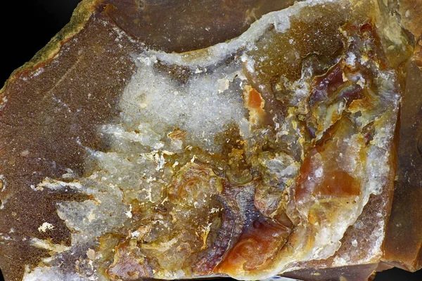 Chalcedony Crust Crystalline Quartz Flint Close Deposit Russia — Stock Photo, Image
