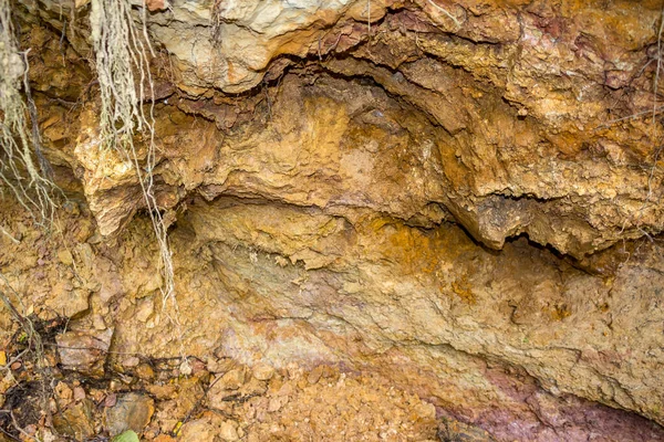 Capas Densas Arcilla Amarillenta Afloramientos Barranco — Foto de Stock