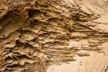 Kumlu yamaç rüzgarla savruldu, kum dokusu