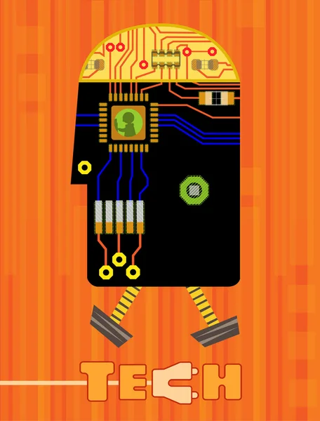 Творчі Tech плакат — стоковий вектор