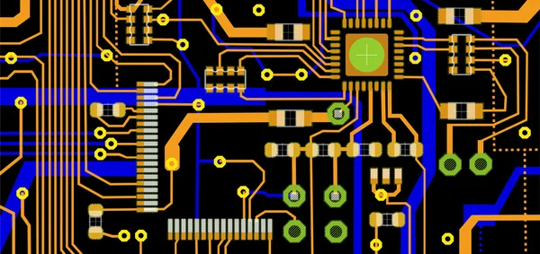 Kolorowe obwodu drukowanego — Wektor stockowy