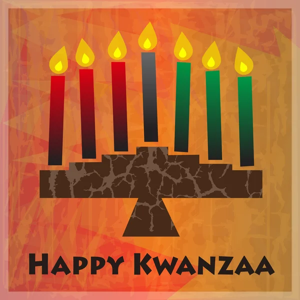 Decoratieve Kwanzaa groeten — Stockvector