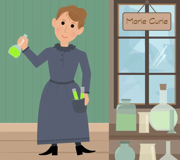 Marie Curie illustration — Stock vektor