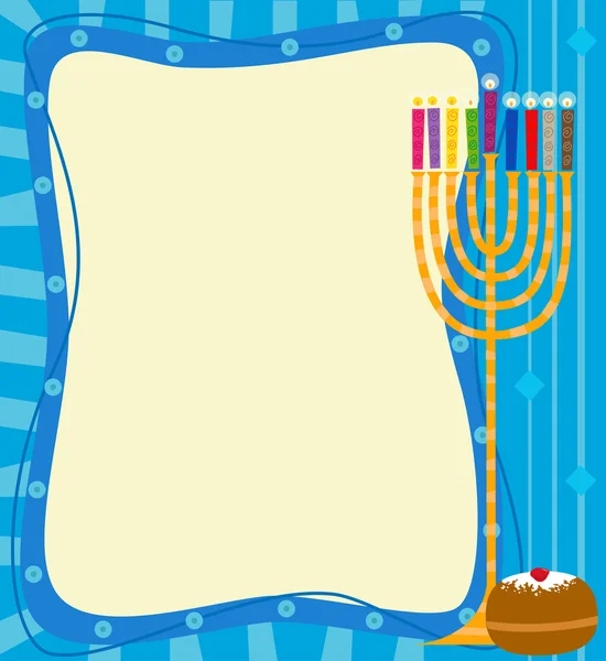 Menorah Note — Stock Vector