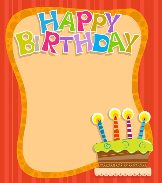 Birthday Note — Stock Vector