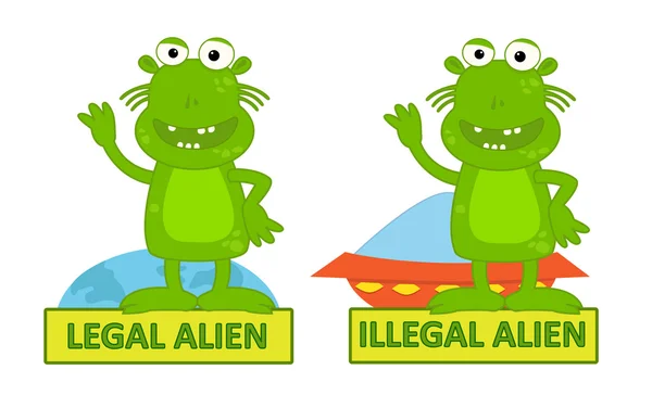 Alien illégal légal — Image vectorielle