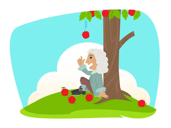 Isaac Newton — Stock Vector