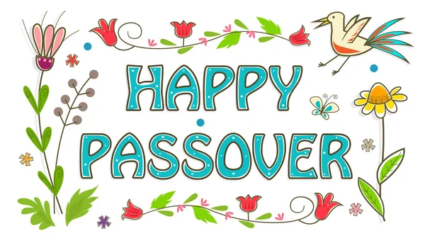 Colorful Passover Sign — Stock Vector