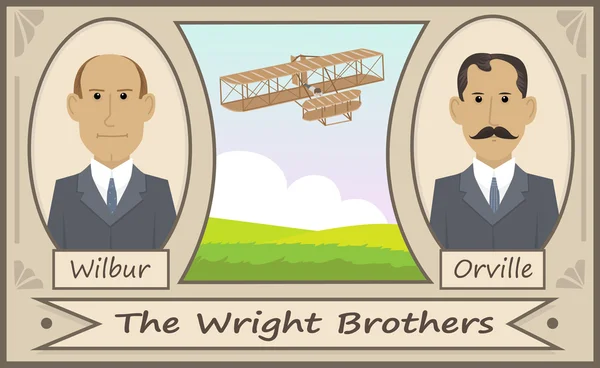 Los hermanos Wright — Vector de stock