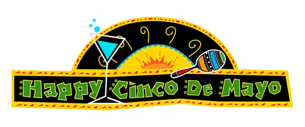 Felice Banner Cinco De Mayo — Vettoriale Stock