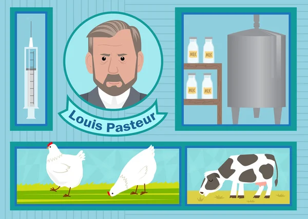 Louis Pasteur — Vetor de Stock