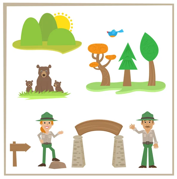 Park Rangers — Stock Vector