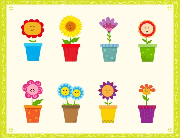 Lindas flores — Vector de stock