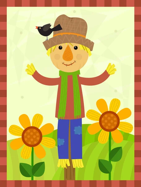 Happy Scarecrow — Stock Vector