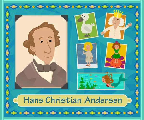 Hans Christian Andersen — Stockový vektor