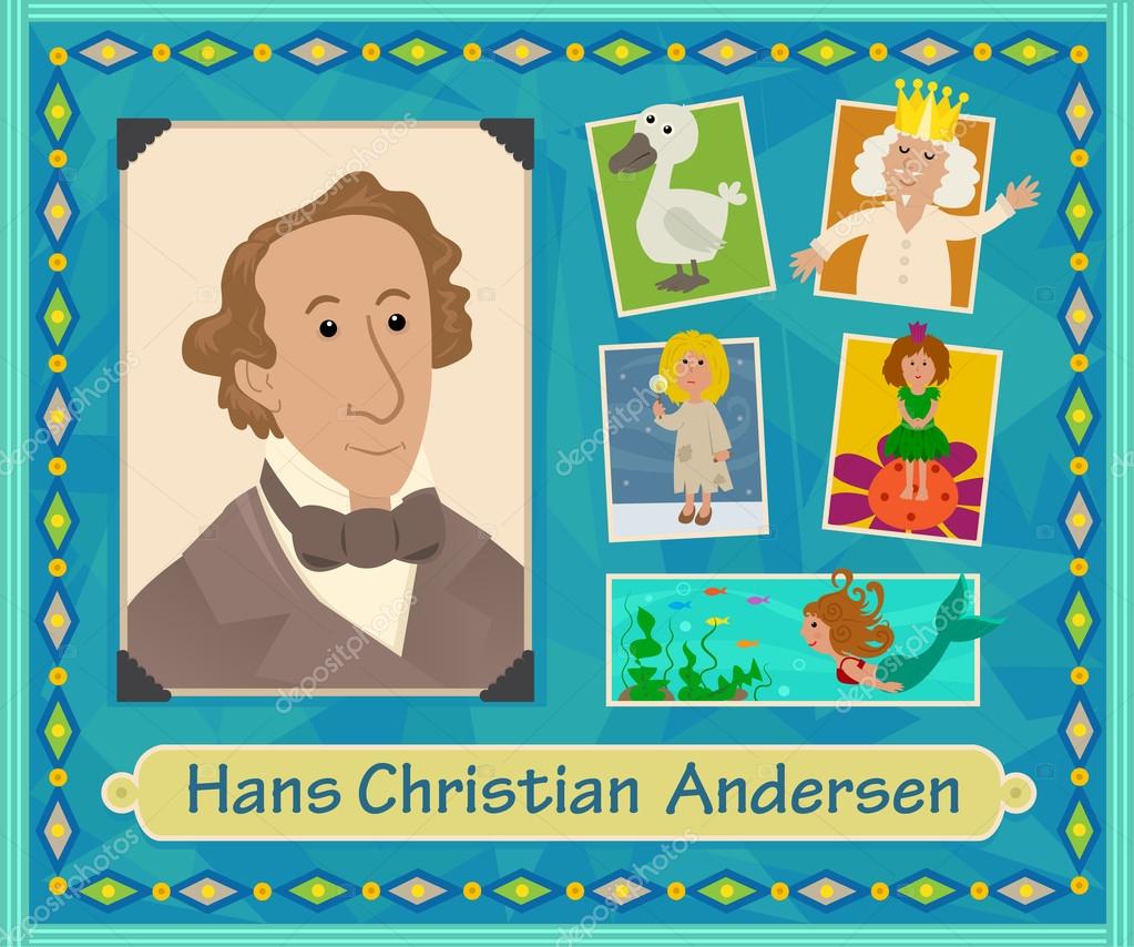 Hans Christian Andersen editorial image. Illustration of people