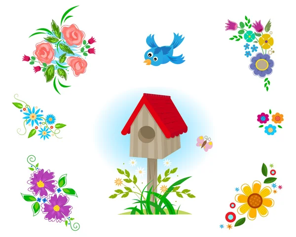 Blommor ClipArt — Stock vektor