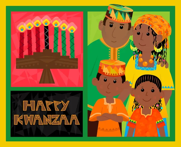 Scheda Kwanzaa — Vettoriale Stock