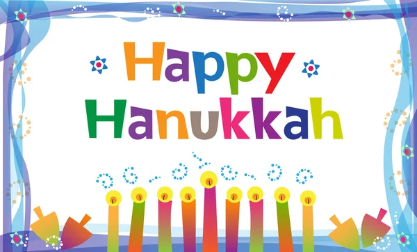 Sinal feliz Hanukkah — Vetor de Stock